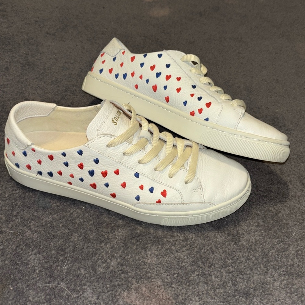 Super cute small heart sneakers